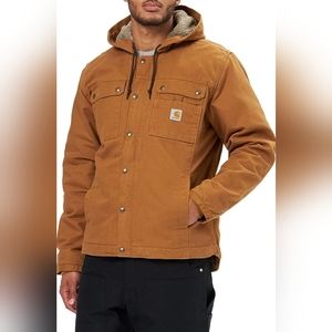 Carhartt Relaxed Fit Washed Duck Sherpa-Lined Utility Jacket
